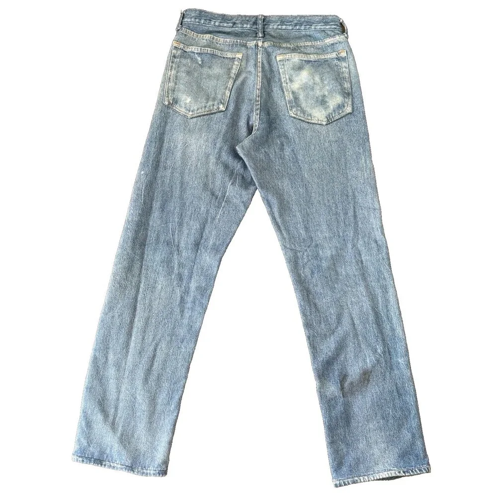 Rag & Bone Miramar Fit 4 Straight Pant Men Sz 32x30 Blue Knit Jeans Comfy NWOT